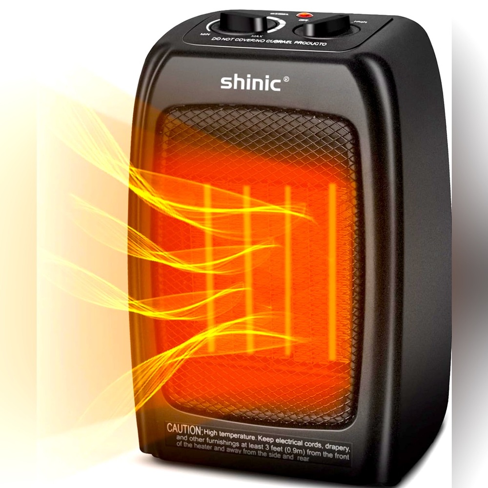 Shinic PTC ceramic heater. Range up to 200 sq.ft. New with tag